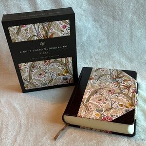 ESV Single Column Journaling Bible Summer Garden Hardcover NWOT Slipcase